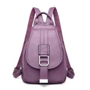 Travel Backpack Women Shoulder School Bag (Purple)